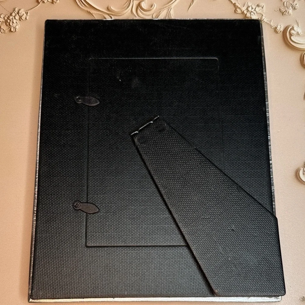 Vintage Heavy Gunmetal Gray Ornate Floral Frame 3 x 5
